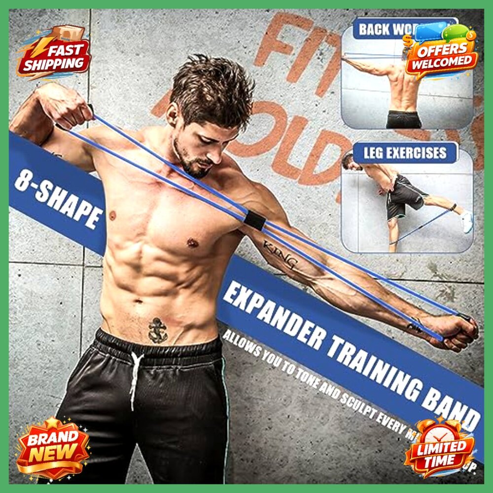 23-Piece Stackable Resistance Bands Set With Hand… - image 6